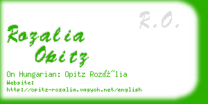 rozalia opitz business card